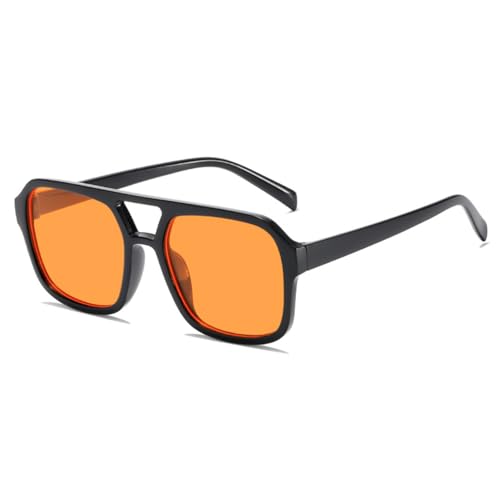 Mzshne Klassische Sonnenbrillen Flache, getönte quadratische Sonnenbrille mit groÃŸem Retro-Stil Outdoor-Brillen für Männer und Frauen von Mzshne