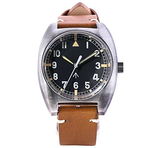 NC Baltany Mechanische Militäruhr für Herren Kleines Zifferblatt Dome Glass Reloj Militar Hombre 10BAR Air Force Clock Tribute 60s NH35 Pilot Watch (Color 3) von NC