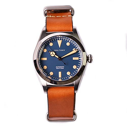 NC Baltany NH38 Automatik Herrenuhr Saphirglas 200m Retro Klassisch Mechanische Taucherarmbanduhr für Herren (Color 1) von NC