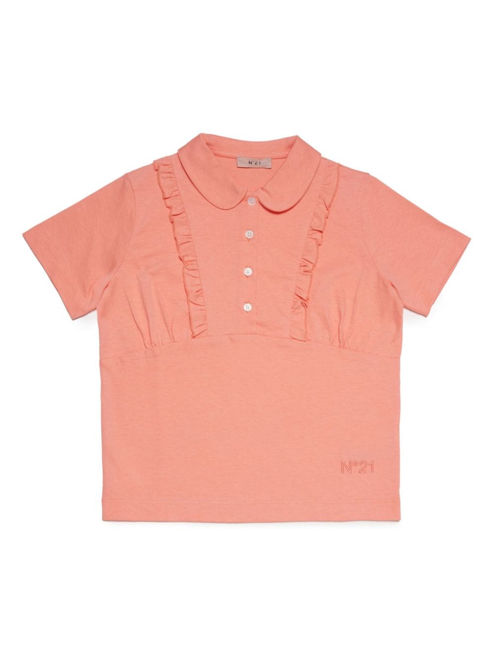 Nº21 Kids T-Shirt mit Rüschendetail - Orange von Nº21 Kids