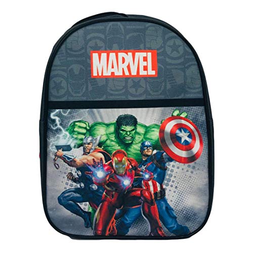 Marvel Rucksack Avengers Rucksack Offizier Ironman Hulk für Kinder Schule 1133 - Schwarz, von NADA HOME