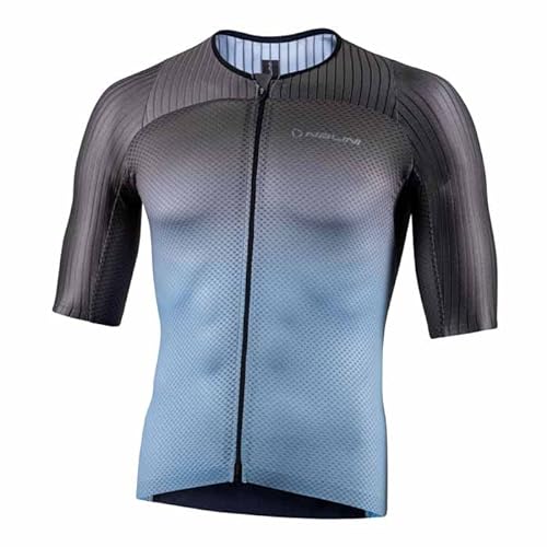 NALINI Men's BASERGO FIT J T-Shirt, Mann GRAU/BLAU, L von Nalini