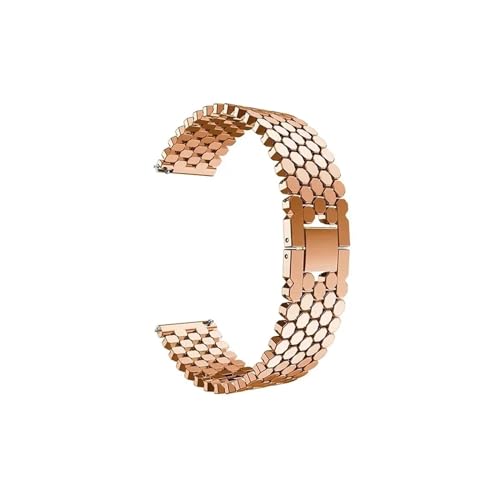 22 mm 20 mm Edelstahlarmband passend for Samsung Galaxy Watch 6 5 4 44 mm 40 mm Band Gear S3 Classic 43 47 mm for Huawei Watch Armband (Color : Rose gold, Size : 22mm) von NALoRa
