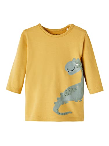 NAME IT Baby Boys NBMTUMMY LS TOP Box Langarm Shirt, Amber Gold, 56 von NAME IT