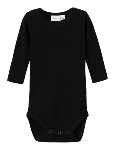 NAME IT Baby-Jungen Nbmwang Wool Rib Ls Body Langarmbody, Schwarz, 68 NAME IT Baby-Jungen Nbmwang Wool Rib Ls Body Langarmbody, Schwarz, 68 von NAME IT