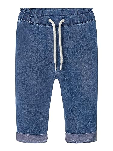 NAME IT Baby-Mädchen NBFBELLA Baggy R Jeans 4556-HI NOOS Jeanshose, Medium Blue Denim, 56 von NAME IT