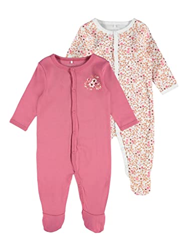 NAME IT Baby Schlafanzug Regular fit NBFNIGHTSUIT Doppelpack für Mädchen, Bundweite Slim von NAME IT