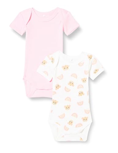 NAME IT Baby - Mädchen Nbfbody 2p Ss Orchid Pink Teddy Noos, Orchid Pink, 62 von NAME IT