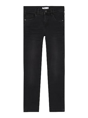 NAME IT Mädchen Nkmrobin Dnmtax Pant Noos Hose, Black Denim, 146 EU von NAME IT