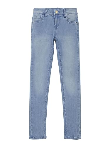 NAME IT Damen NKFPOLLY DNMTASI Pant NOOS Jeans, Light Blue Denim, 140 von NAME IT