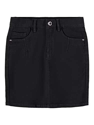 NAME IT Damen NKFSALLI DNMTASI 7550 HW Skirt NOOS Rock, schwarz, 110 von NAME IT