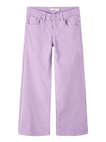 NAME IT Girl's NKFROSE Wide TWI Pant 1115-TP NOOS Hose, Sand Verbena, 116 von NAME IT