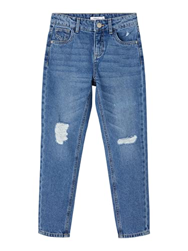 NAME IT Damen Nkfrose Dnmatando 2648 Hw Mom Pant Noos Jeans, Medium Blue Denim, 122 EU von NAME IT