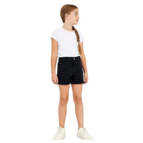 NAME IT Damen Nkfrose Hw Mom Dnm 8222-au Noos Shorts, Black Denim, 116 EU von NAME IT