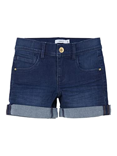 Name It Mädchen Jeans Shorts Medium Blue Denim-140 von NAME IT