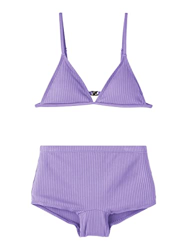 name it Girl's NLFZINDULLE Rib Bikini, Sand Verbena, 158/164 von NAME IT