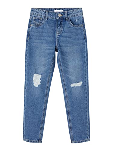name it Damen NKFROSE DNMATANDO 2648 HW MOM Pant NOOS Jeans, Medium Blue Denim, 134 von NAME IT
