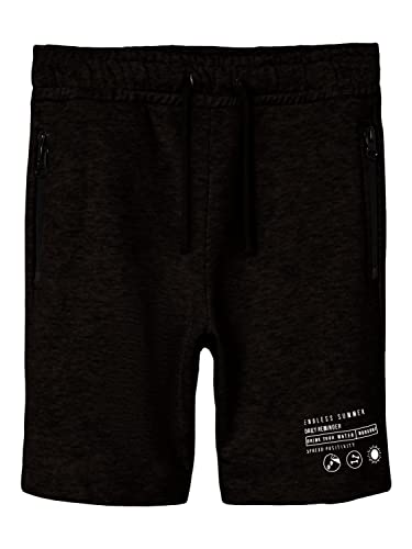 NAME IT Jungen Nkmhospaina Sweat Unb Shorts, Schwarz, 128 EU von NAME IT