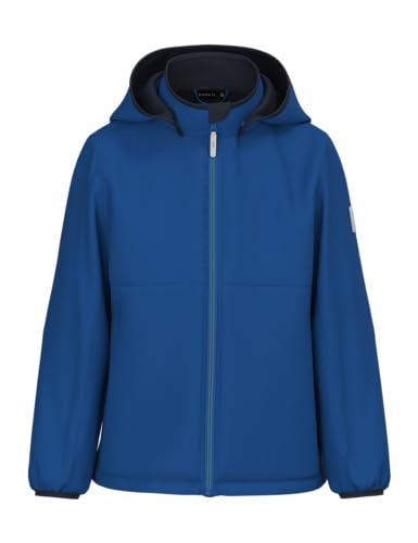 NAME IT Jungen NKMMALTA Softshell Jacket 2FO NOOS Softshelljacke, Nautical Blue, 134 von NAME IT