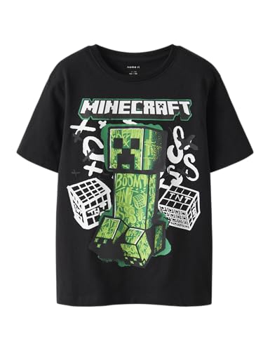 NAME IT Jungen Nkmdi Minecraft Ss Nreg Top Box Noos Bfu, Black, 122 cm-128 cm NAME IT Jungen Nkmdi Minecraft Ss Nreg Top Box Noos Bfu, Black, 122 cm-128 cm von NAME IT