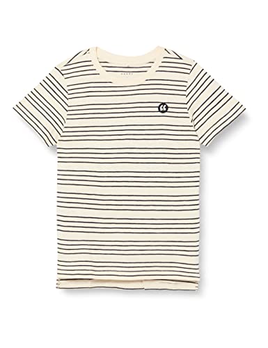 NAME IT Jungen Nkmvoby Ss Top H1 T-Shirt, Whitecap Gray/Stripes:Dark Sapphire, 116 von NAME IT