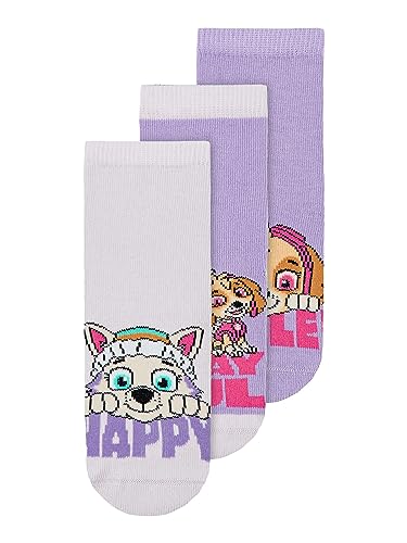 NAME IT Mädchen NMFJUMI PAWPATROL NOOS CPLG Socken, Sand Verbena/Pack:3P 2xSAND Verbena+Orchid Hush, 25/27 von NAME IT