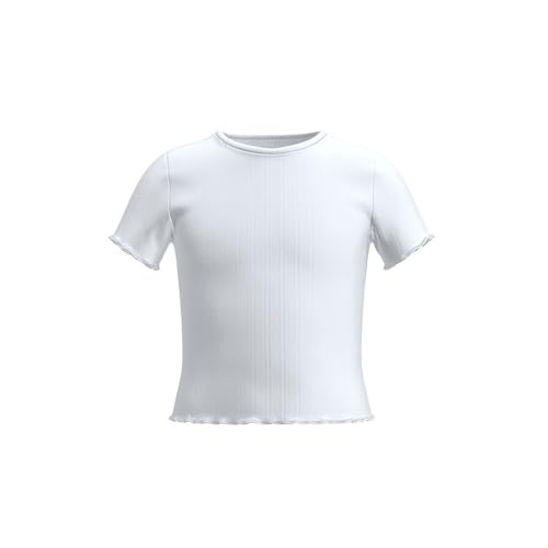 NAME IT Mädchen Nkfnoralina Ss Crop Top Noos, Bright White, 116 von NAME IT