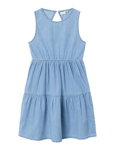 NAME IT Mädchen Nkfsigne Sl DNM Dress 9730-yx H Jeanskleid, Blau, 140 EU von NAME IT