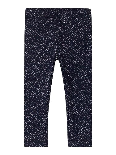 NAME IT Mädchen Thermo-Leggings NMFDAVINA Sweat Fleece Legging BRU, Größe:116, Farbe:Dark Sapphire DOT AOP von NAME IT