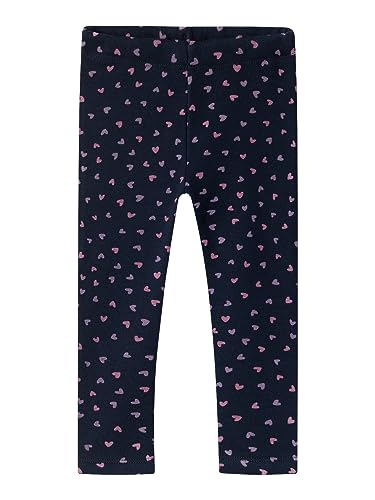 NAME IT Mädchen Thermo-Leggings NMFDAVINA Sweat Fleece Legging BRU, Größe:116, Farbe:Dark Sapphire Heart AOP von NAME IT