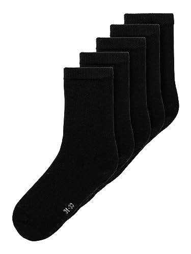 NAME IT Unisex NKNSOCK 5P SOLID NOOS Socken, Black, 22/24 NAME IT Unisex NKNSOCK 5P SOLID NOOS Socken, Black, 22/24 von NAME IT
