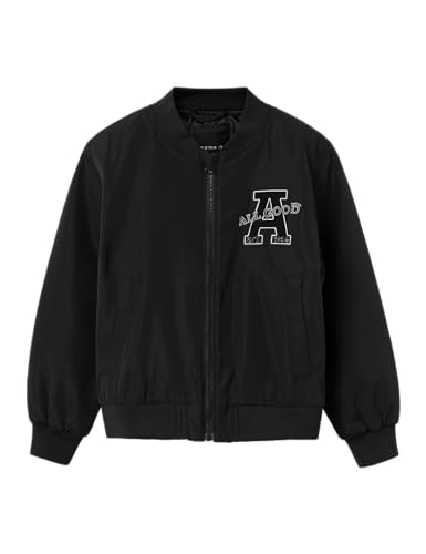 NAME IT Unisex Nknmain Bomber Jacket Pb Bomberjacke, Schwarz, 116 NAME IT Unisex Nknmain Bomber Jacket Pb Bomberjacke, Schwarz, 116 von NAME IT