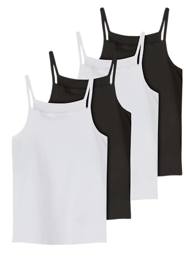 Name it kids Mädchen Black Nkfstrap Top 4P White Solid, Numeric_98 Name it kids Mädchen Black Nkfstrap Top 4P White Solid, Numeric_98 von NAME IT