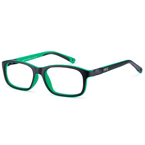 NANOVISTA Unisex-Kinder Arcade 3.0 Sonnenbrille, Bicolor Schwarz Mate/Verde, 48 von NANOVISTA