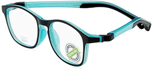 NANOVISTA Unisex-Kinder Power UP 3.0 Sonnenbrille, Bicolor Schwarz Mate/Azul Glow, 50 von NANOVISTA