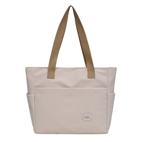 NAOYQ handtasche damen groß aus Canvas Shopper tasche crossbody Tote Bag umhängetasche mädchen Henkeltaschen Stofftasche Schulterhandtasche mit reißverschluss für den täglichen Gebrauch Beige NAOYQ handtasche damen groß aus Canvas Shopper tasche crossbody Tote Bag umhängetasche mädchen Henkeltaschen Stofftasche Schulterhandtasche mit reißverschluss für den täglichen Gebrauch Beige von NAOYQ