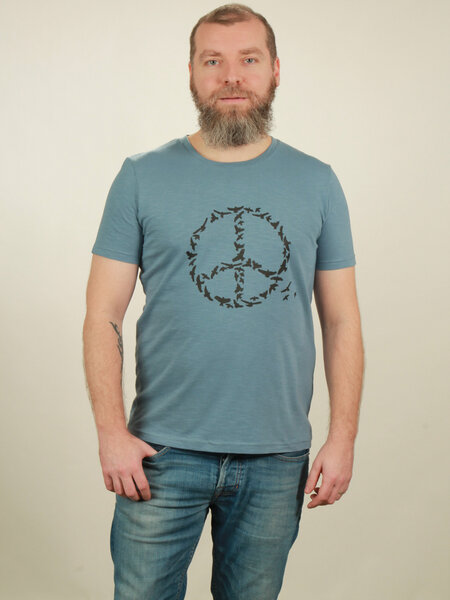 NATIVE SOULS Slub T-Shirt Herren - Peace - light blue von NATIVE SOULS