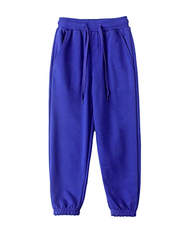 NATUST Kinder Sport Jogginghosen Jungen Trainingshosen Elastischer Bund Relaxed Mädchen Sweatpants Blau 116-122 von NATUST