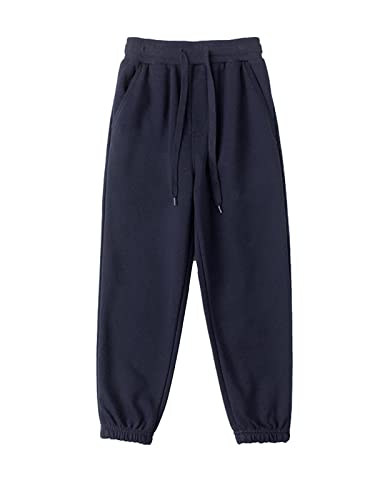 NATUST Kinder Sport Jogginghosen Jungen Trainingshosen Elastischer Bund Relaxed Mädchen Sweatpants Dunkelblau 146-152 von NATUST