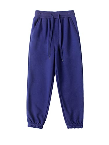 NATUST Kinder Sport Jogginghosen Jungen Trainingshosen Elastischer Bund Relaxed Mädchen Sweatpants Klein blau 146-152 von NATUST