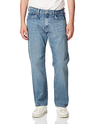 NAUTICA Herren 5 Pocket Relaxed Fit Stretch Jeans, Leichte Tidewater Wash, 33W / 32L von NAUTICA