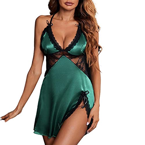 NAY Nalakey Damen Spitze Lingerie Nachthemd Sexy Dessous Negligee Babydoll Frauen Nachthemd Unterkleid Spitze Nachtwäsche V-Ausschnitt Nachtkleid Sleepwear von NAY