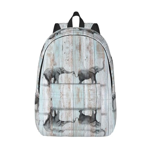 NBHDZENGW Bequemer Canvas-Rucksack für Damen und Herren, Motiv: Elefant, Kunst auf Holz, mit Druck-Design, robuster Tagesrucksack für Reisen, Schule, Alltag, Schwarz , M NBHDZENGW Bequemer Canvas-Rucksack für Damen und Herren, Motiv: Elefant, Kunst auf Holz, mit Druck-Design, robuster Tagesrucksack für Reisen, Schule, Alltag, Schwarz , M von NBHDZENGW