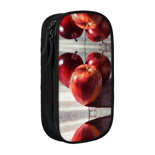 NBHDZENGW Federmäppchen mit Obstmuster, großes Fassungsvermögen, doppellagig, individuell bedruckt, strapazierfähiges Polyester, Organizer für Schule, Büro, Reisen, Kunstbedarf, Make-up, Schwarz NBHDZENGW Federmäppchen mit Obstmuster, großes Fassungsvermögen, doppellagig, individuell bedruckt, strapazierfähiges Polyester, Organizer für Schule, Büro, Reisen, Kunstbedarf, Make-up, Schwarz von NBHDZENGW