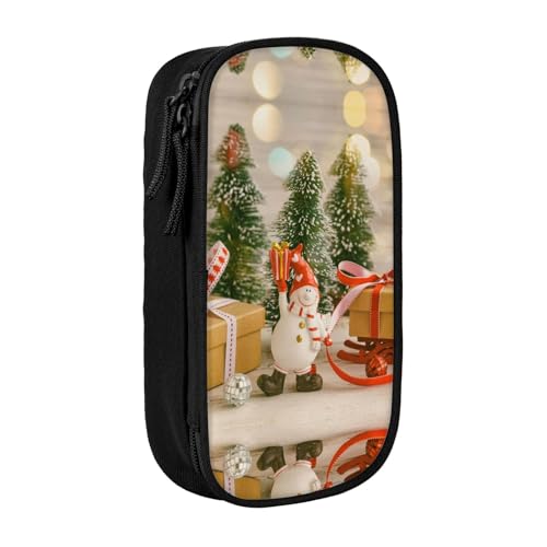 NBHDZENGW Weihnachtsdekoration, großes Fassungsvermögen, doppellagiges Federmäppchen, individuell bedruckt, strapazierfähiges Polyester, Organizer für Schule, Büro, Reisen, Kunstbedarf, Make-up NBHDZENGW Weihnachtsdekoration, großes Fassungsvermögen, doppellagiges Federmäppchen, individuell bedruckt, strapazierfähiges Polyester, Organizer für Schule, Büro, Reisen, Kunstbedarf, Make-up von NBHDZENGW