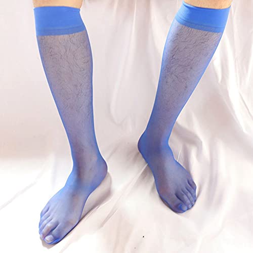 NC 1 Pack Männer Transparente Streifen Business-Socken Business Formal Wear Transparentes Kleid Schlauchstrümpfe Kniestrümpfe Transparente Nylonsocken von NC