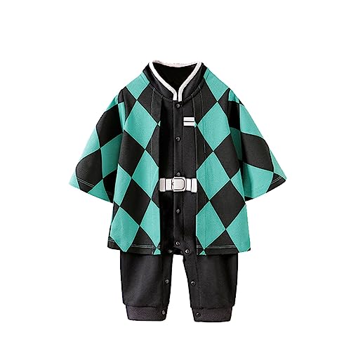 NCTCITY Baby Jungen Mädchen Spielanzug Unisex Bodys Einteiler Overall Neugeborene Strampler Kleinkinder Jumpsuit Anime Cosplay Bodysuit Playwear mit Druckknopf Luffy Chopper Son Goku von NCTCITY