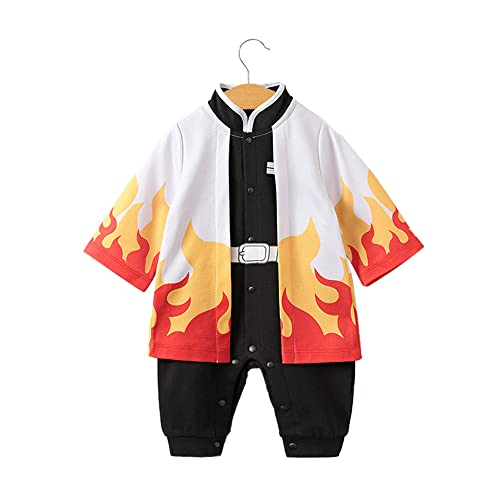 NCTCITY Baby Jungen Mädchen Spielanzug Unisex Bodys Einteiler Overall Neugeborene Strampler Kleinkinder Jumpsuit Anime Cosplay Bodysuit Playwear mit Druckknopf Luffy Chopper Son Goku von NCTCITY