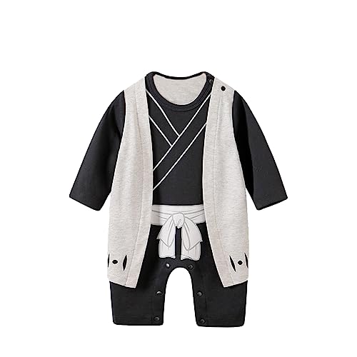 NCTCITY Baby Jungen Mädchen Spielanzug Unisex Bodys Einteiler Overall Neugeborene Strampler Kleinkinder Jumpsuit Anime Cosplay Bodysuit Playwear mit Druckknopf Luffy Chopper Son Goku von NCTCITY