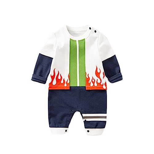 NCTCITY Baby Jungen Mädchen Spielanzug Unisex Bodys Einteiler Overall Neugeborene Strampler Kleinkinder Jumpsuit Anime Cosplay Bodysuit Playwear mit Druckknopf Luffy Chopper Son Goku von NCTCITY